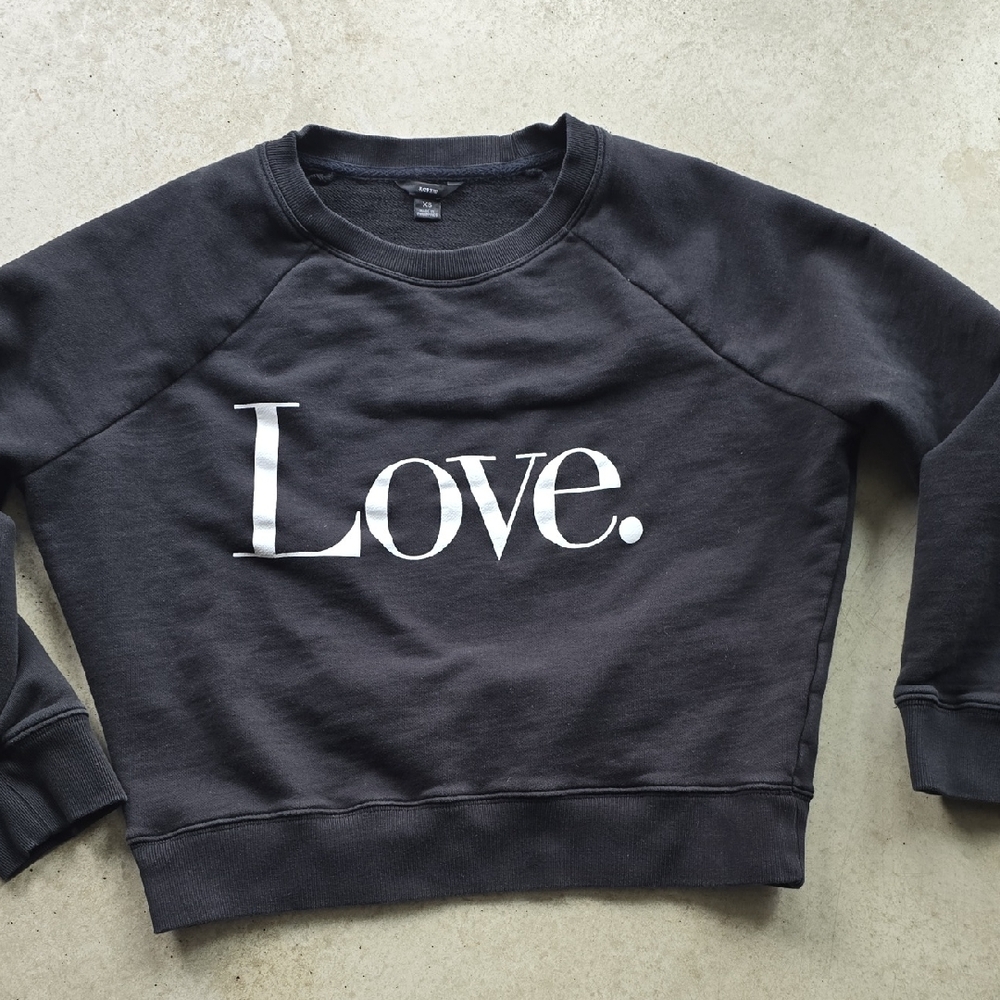 J. Crew Black Love Sweatshirt